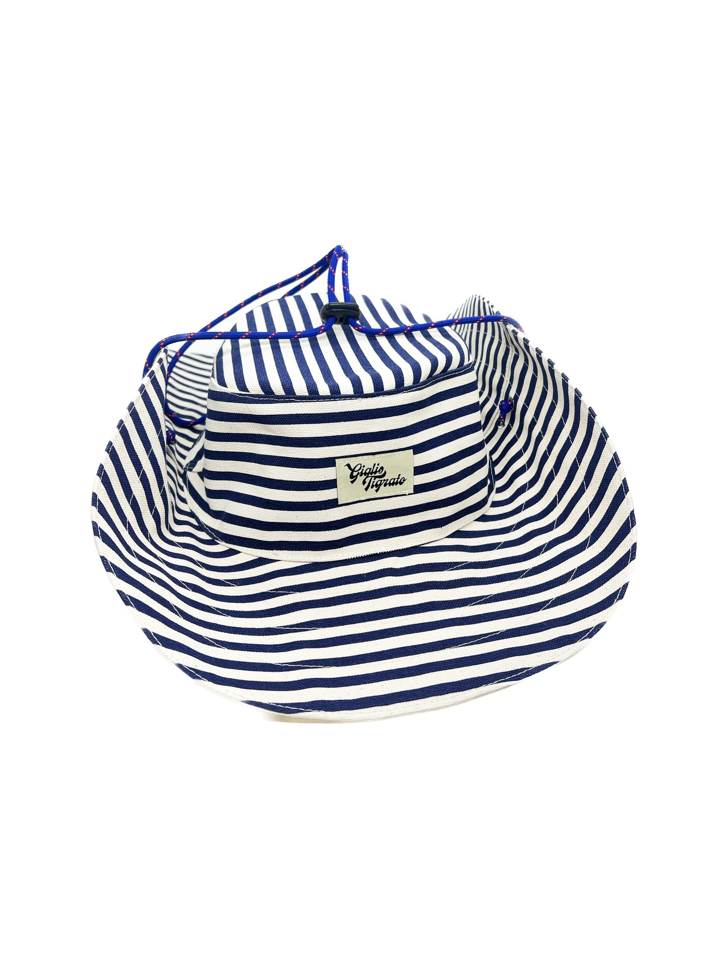Cowboy Hat in Blue Striped Cotton