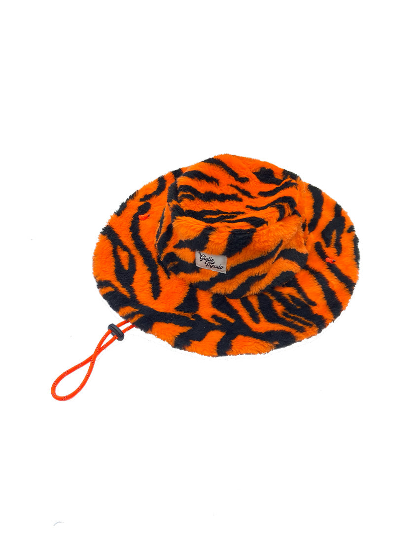 Cowboy Hat in Fluo Tiger Fur