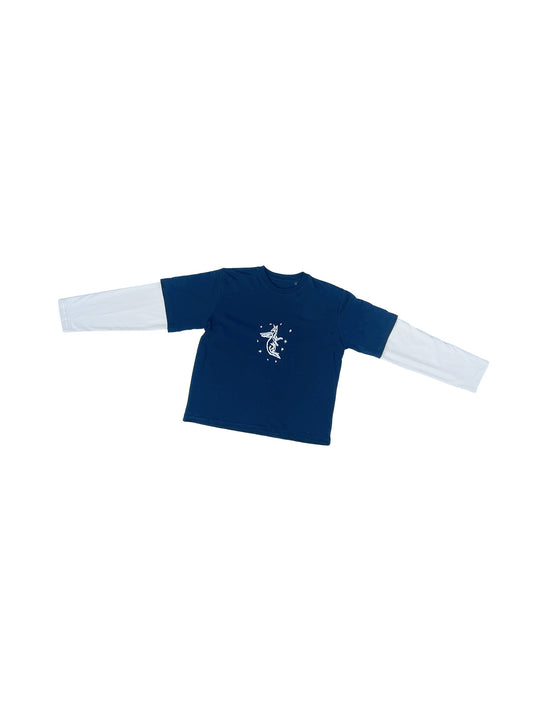 DOUBLE-SLEEVED T-SHIRT WITH KANGAROO EMBROIDERY