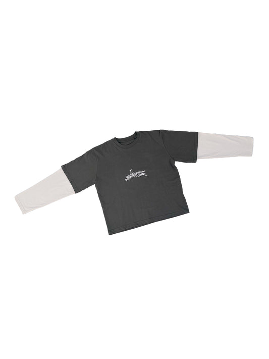 DOUBLE-SLEEVED T-SHIRT WITH CHEETAH EMBROIDERY