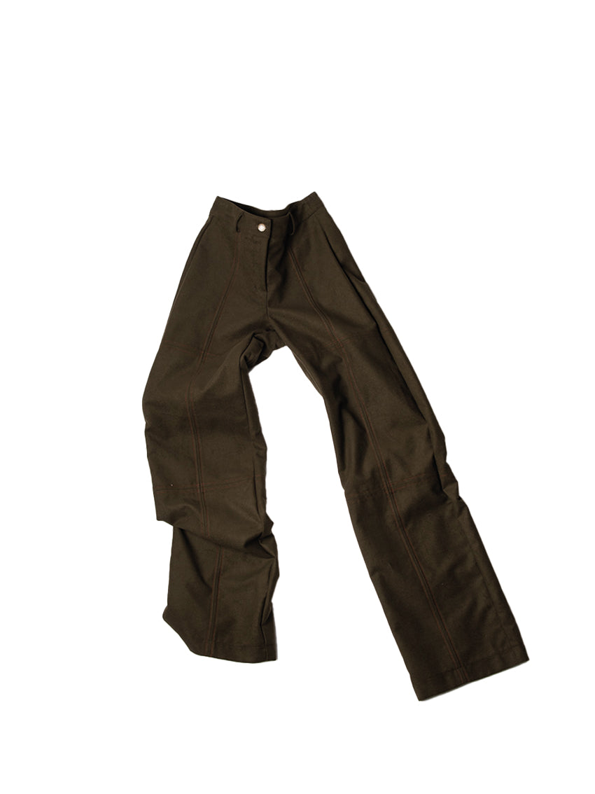 Bamboo Trousers, front view, straight pants, unique, regular fit