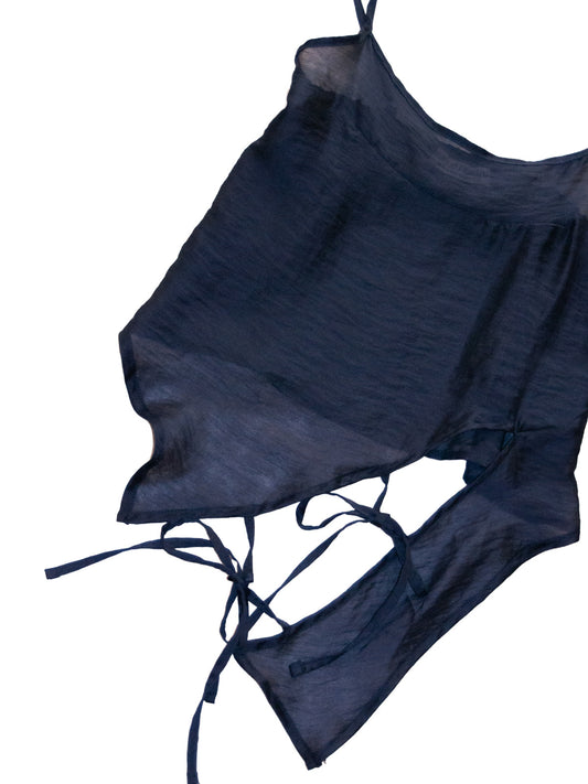 PANAREA TOP IN MIDNIGHT BLUE TENCEL