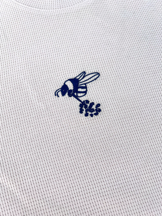 WAFFLE T-SHIRT EMBROIDERED BEE