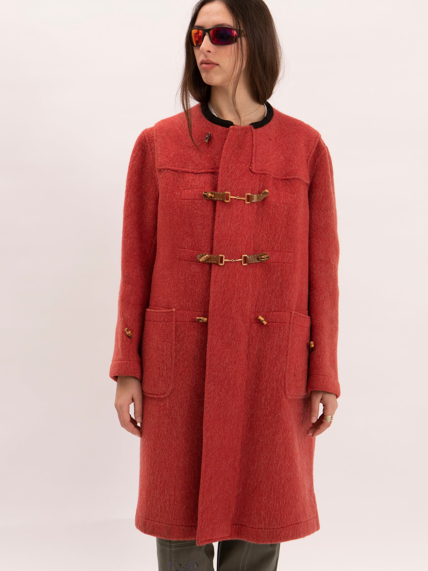 Vintage Red Wool Coat w/ The Harmony Stamp