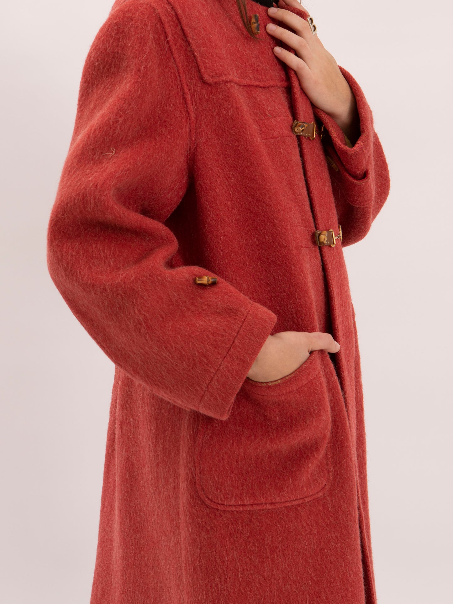 Vintage Red Wool Coat w/ The Harmony Stamp