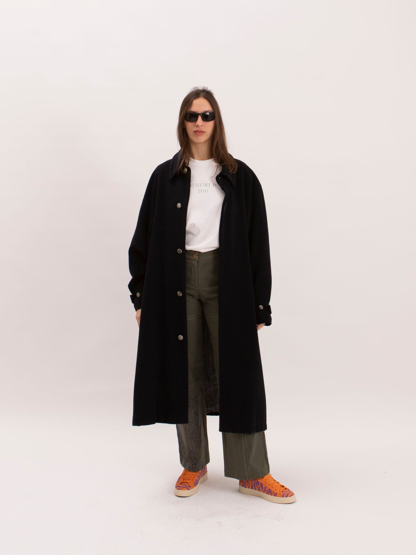 Vintage Blue Wool Coat w/ The Longevity Stamp