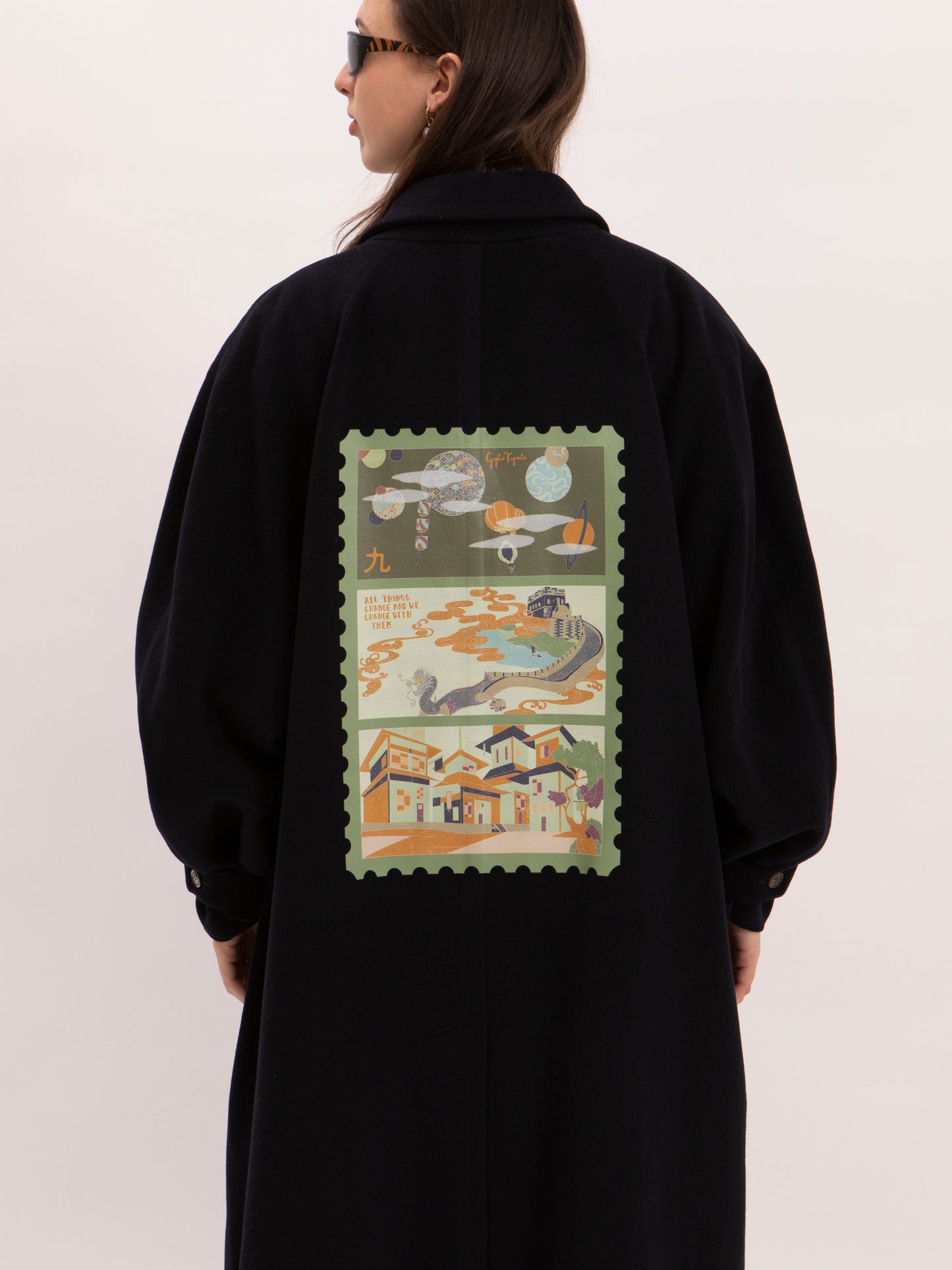Vintage Blue Wool Coat w/ The Longevity Stamp