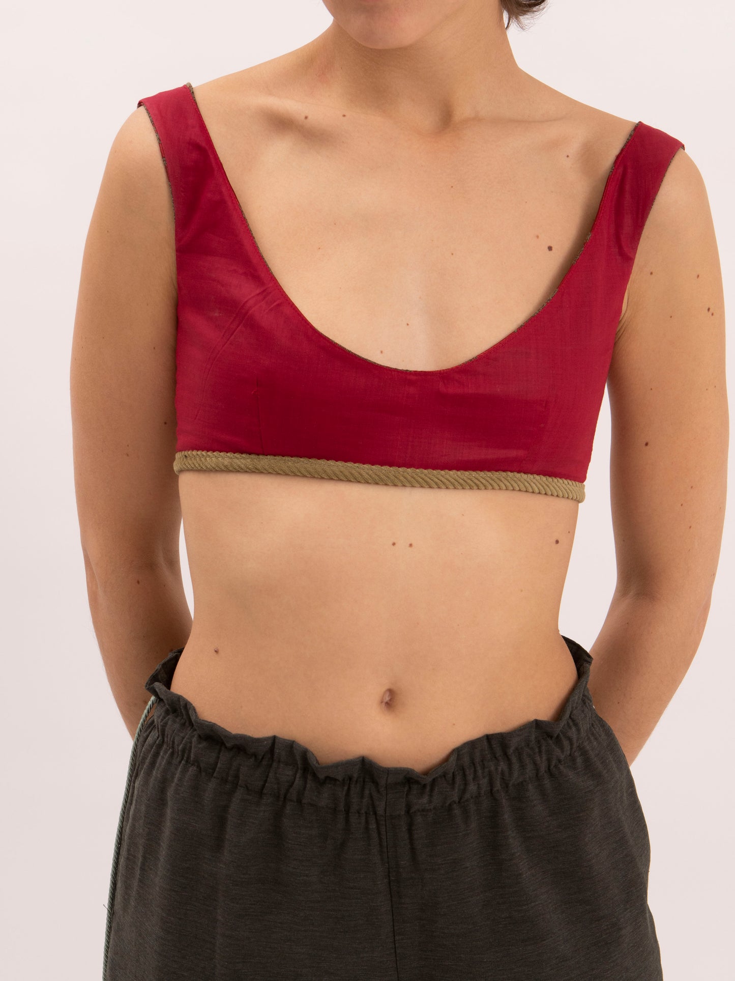 Noha Bralette in Red Jacquard