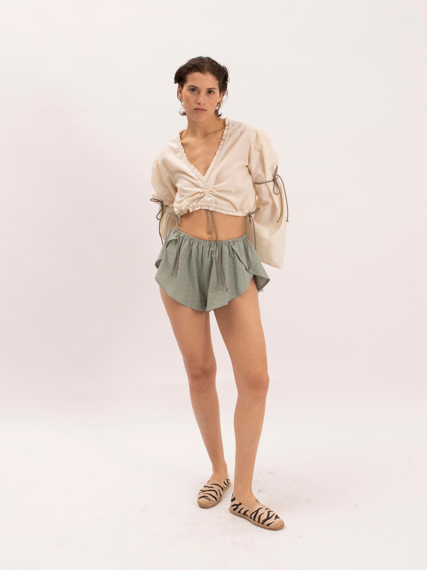Liana Top in White Silk