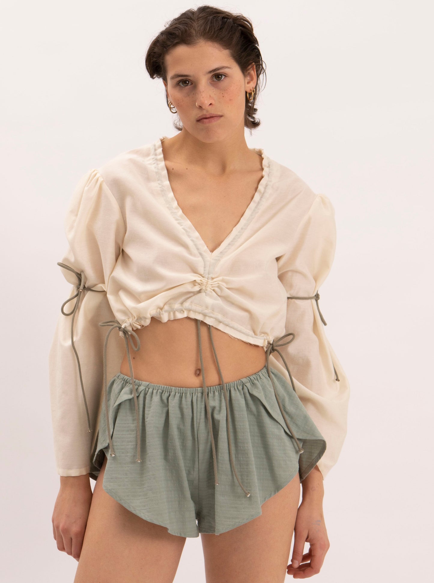Liana Top in White Silk