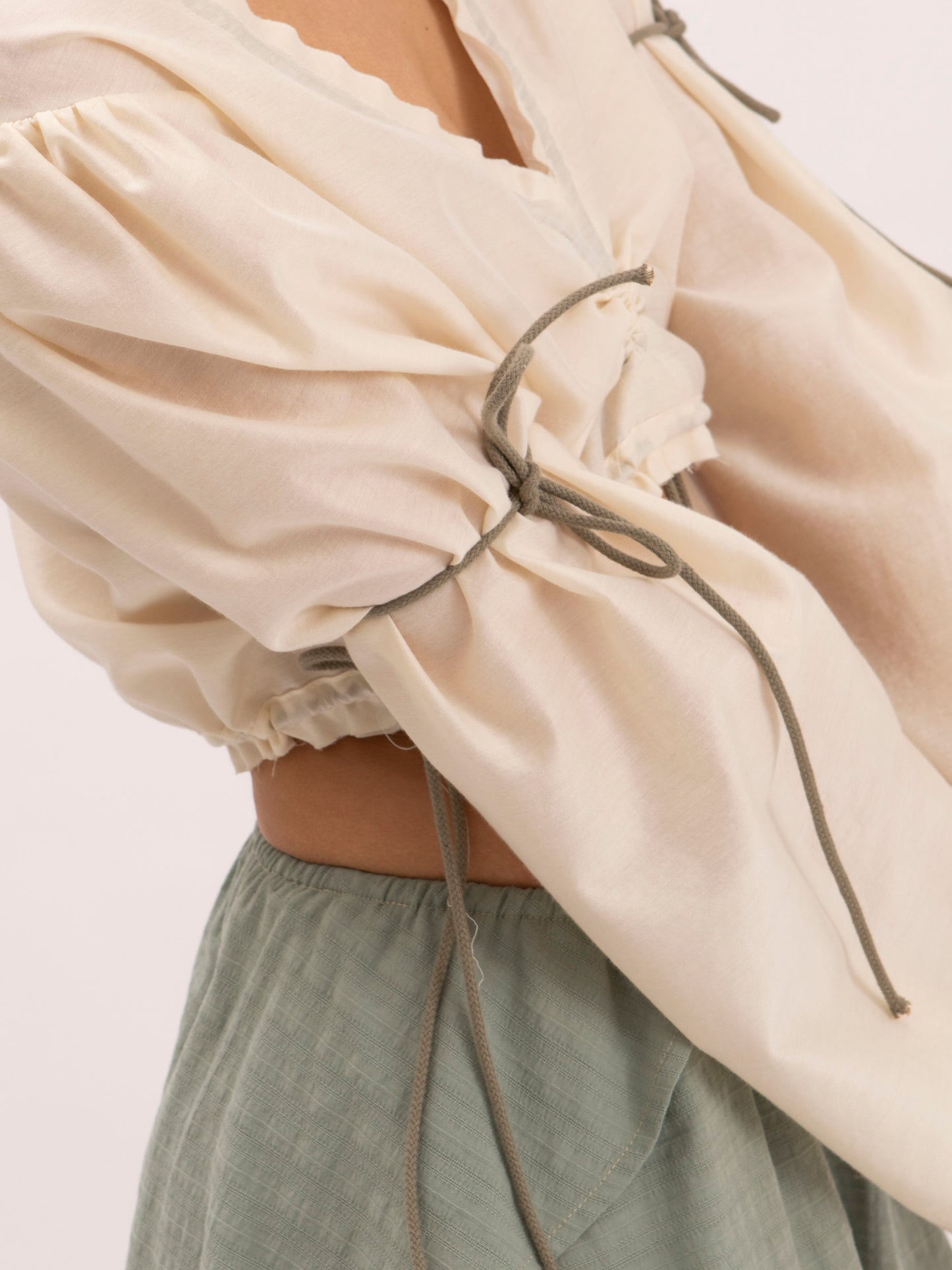Liana Top in White Silk