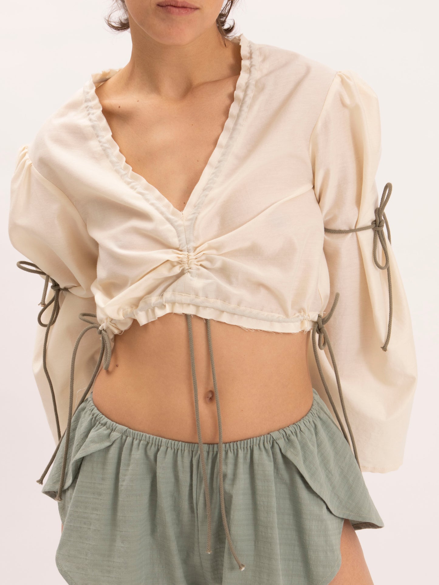 Liana Top in White Silk
