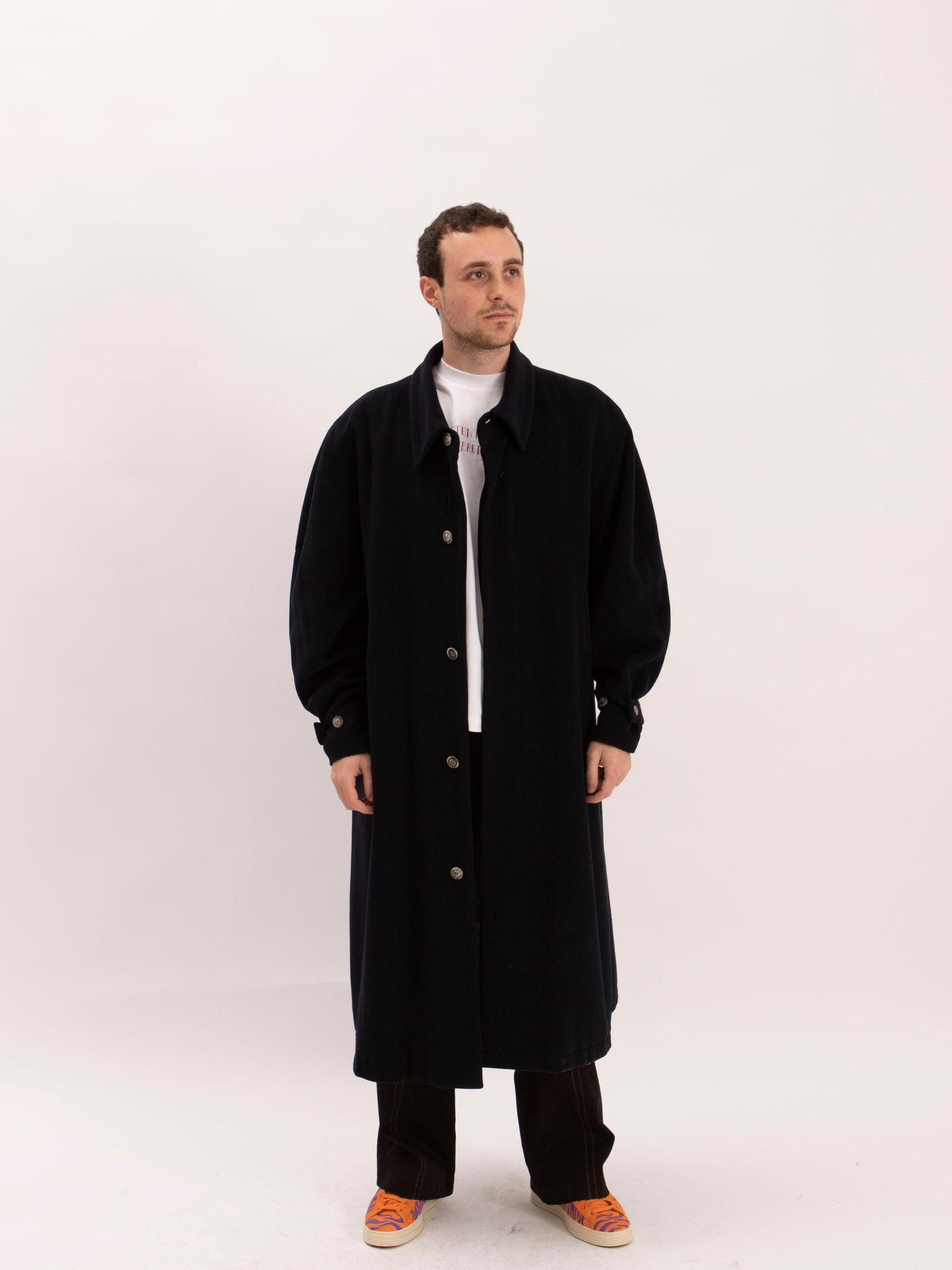 Vintage Blue Wool Coat w/ The Longevity Stamp