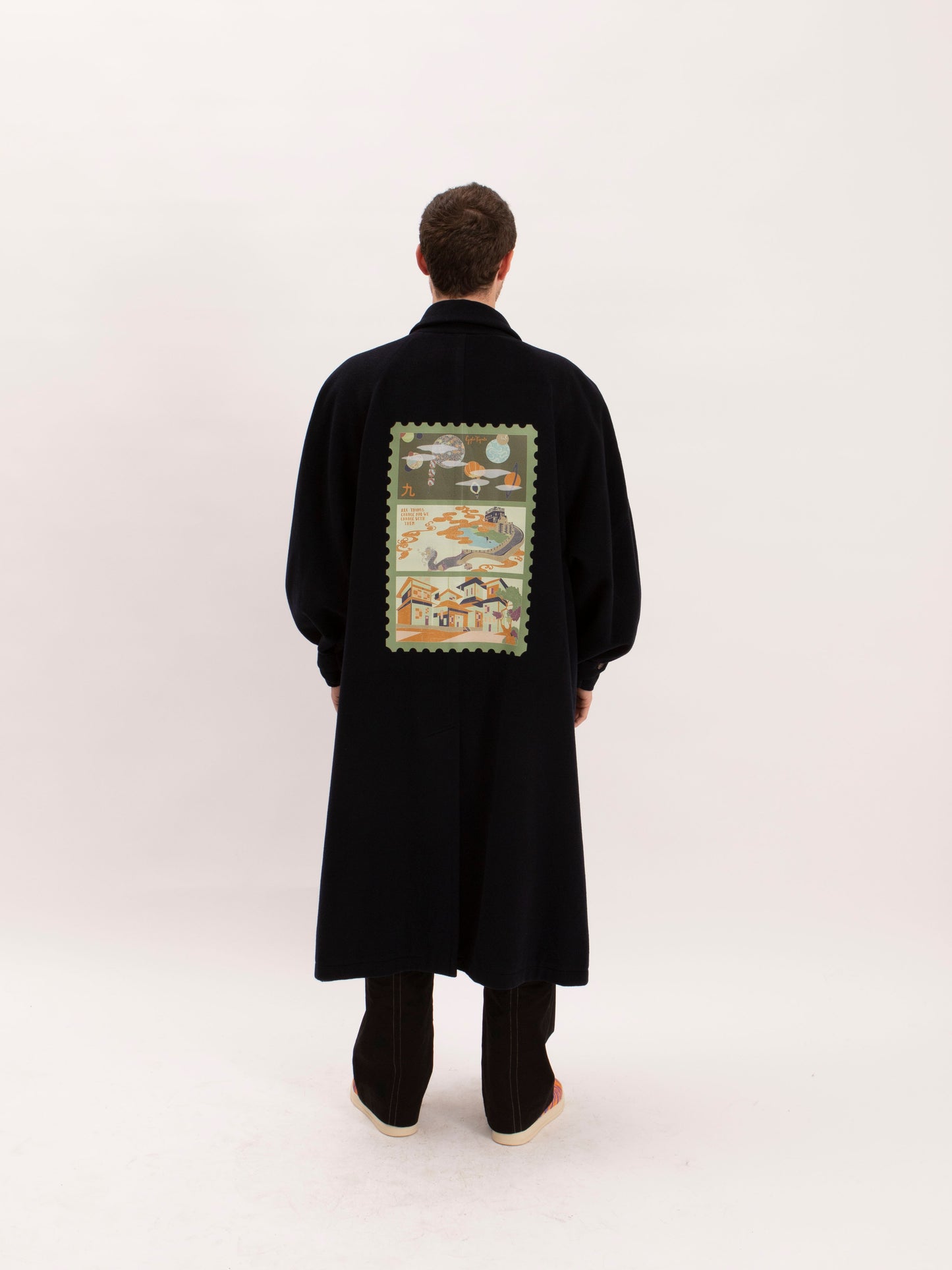 Vintage Blue Wool Coat w/ The Longevity Stamp