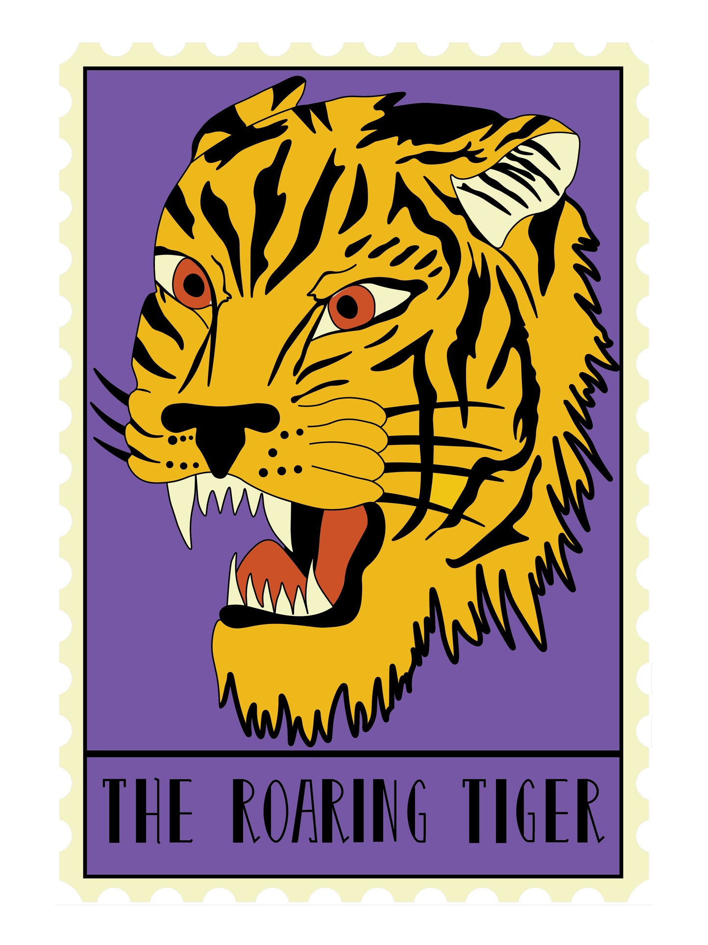 PERSONALIZATION THE ROARING TIGER STAMP