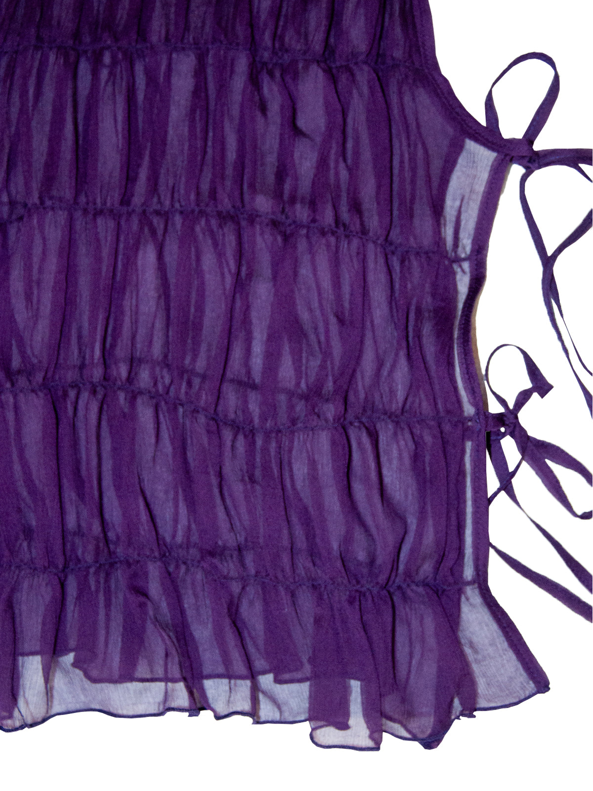 TASMANIA TOP IN PURPLE CRINKLE CHIFFON