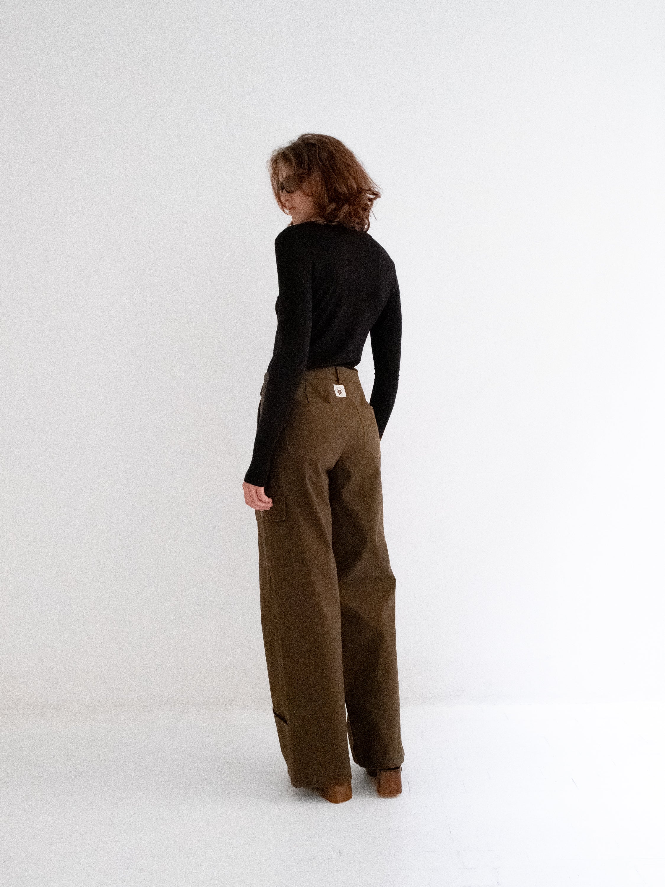 Trousers, back view, versatile, unisex, upcycled, cargo fit