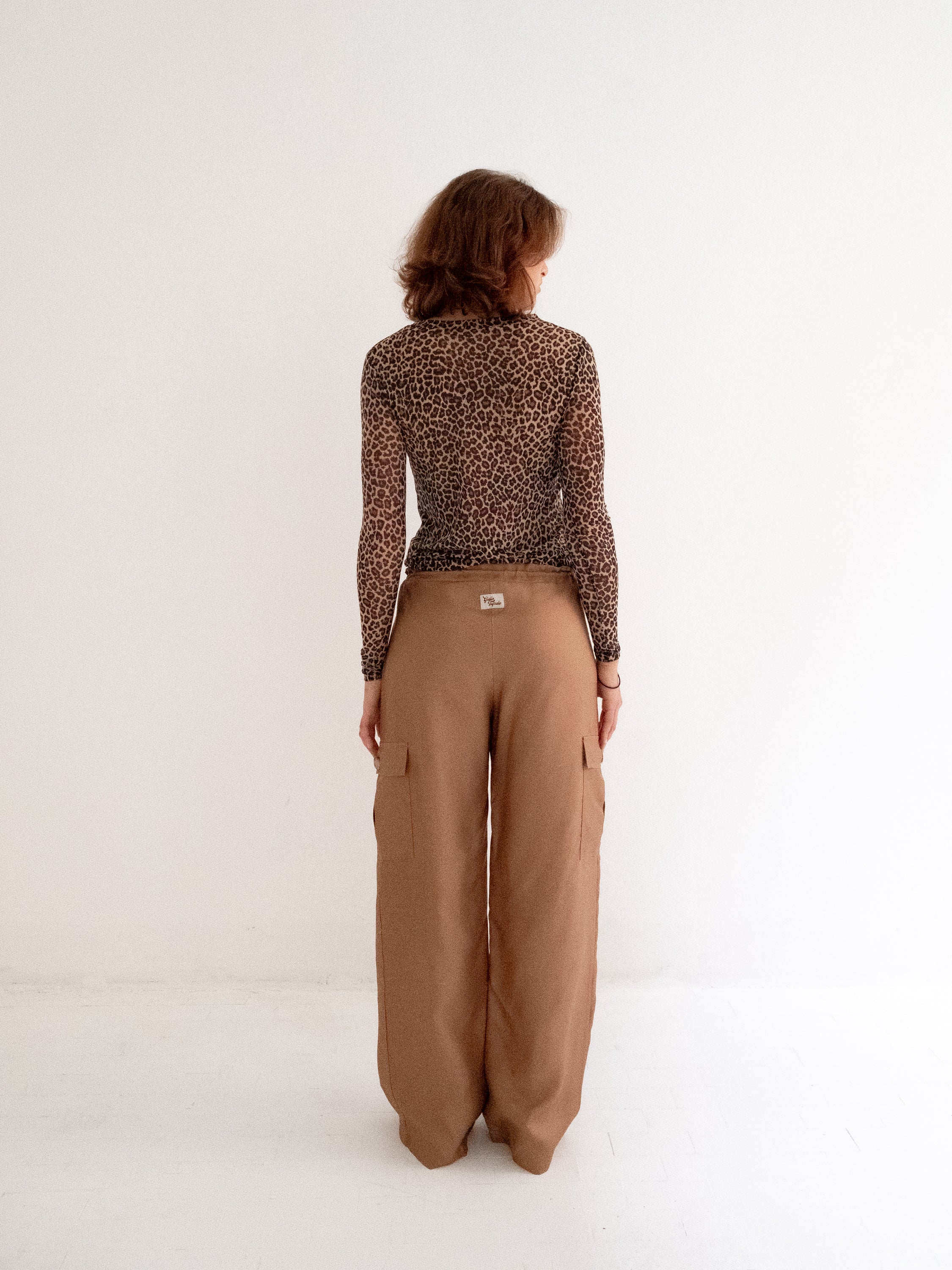 Yogi Pants in Brown Silk