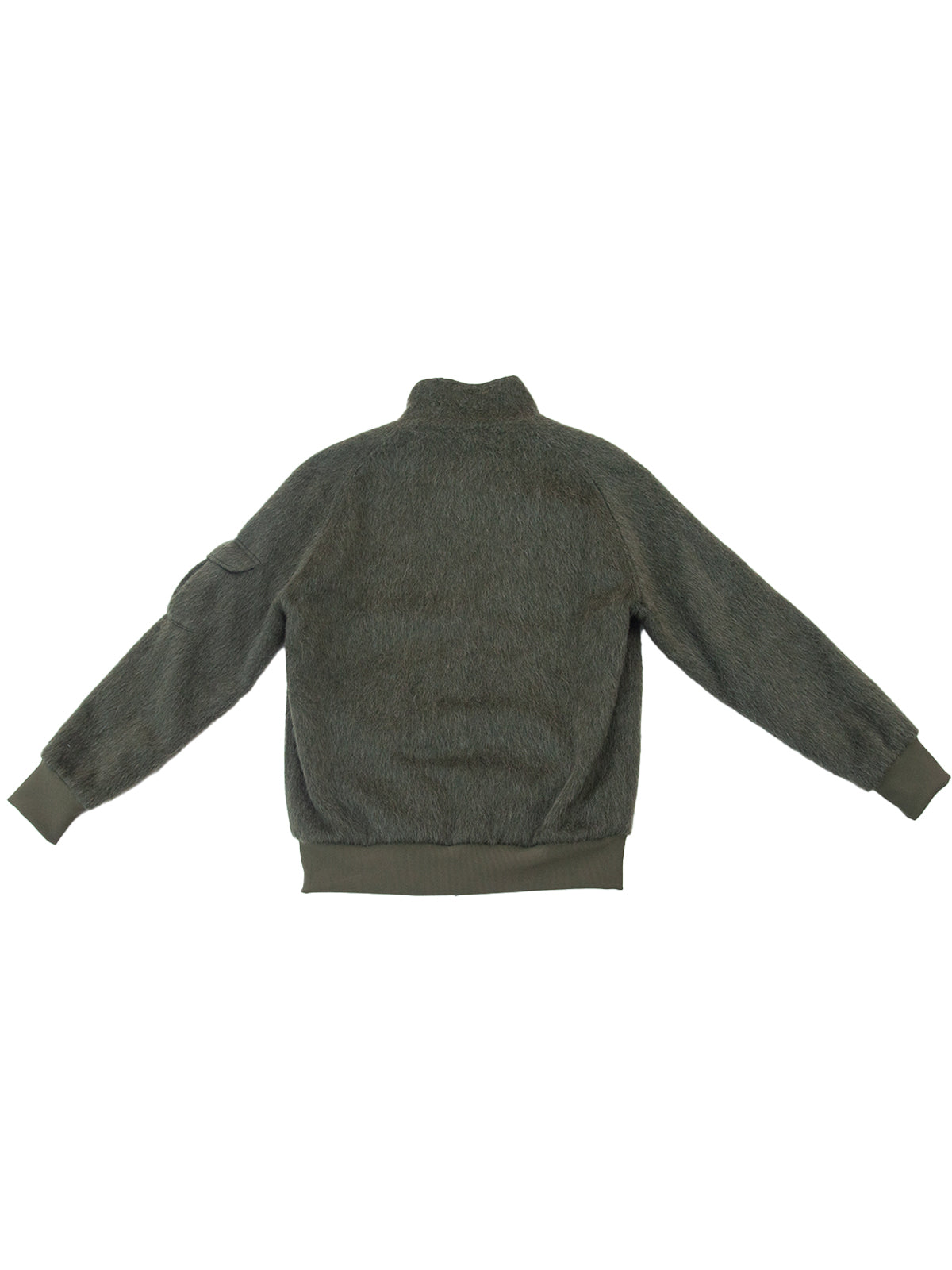 EVEREST BOMBER JACKET IN GREEN WOOL