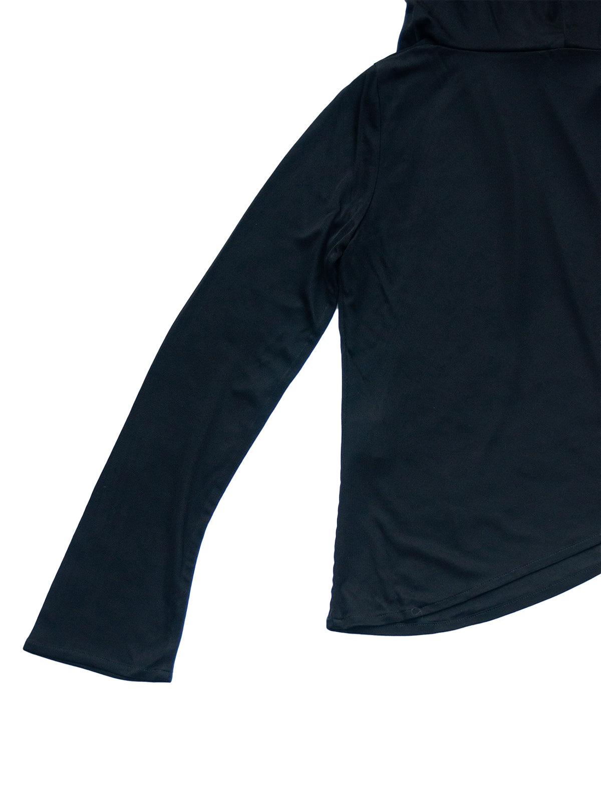 BOMBAY HOODED TOP IN BLACK VISCOSE