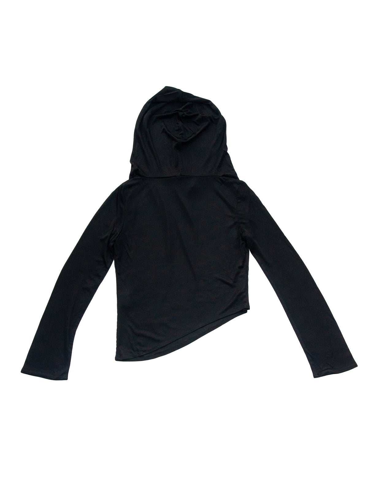 BOMBAY HOODED TOP IN BLACK VISCOSE