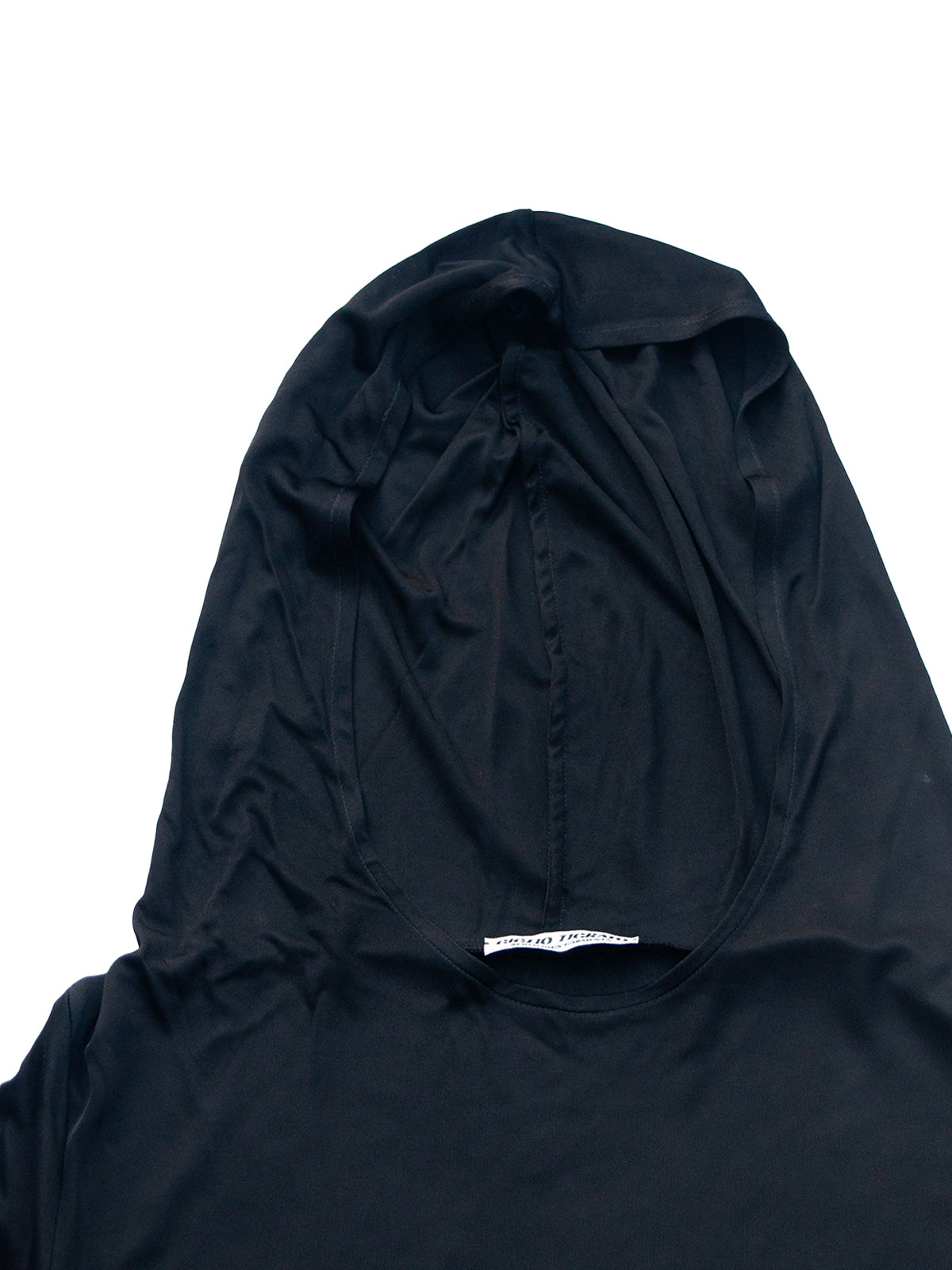 BOMBAY HOODED TOP IN BLACK VISCOSE