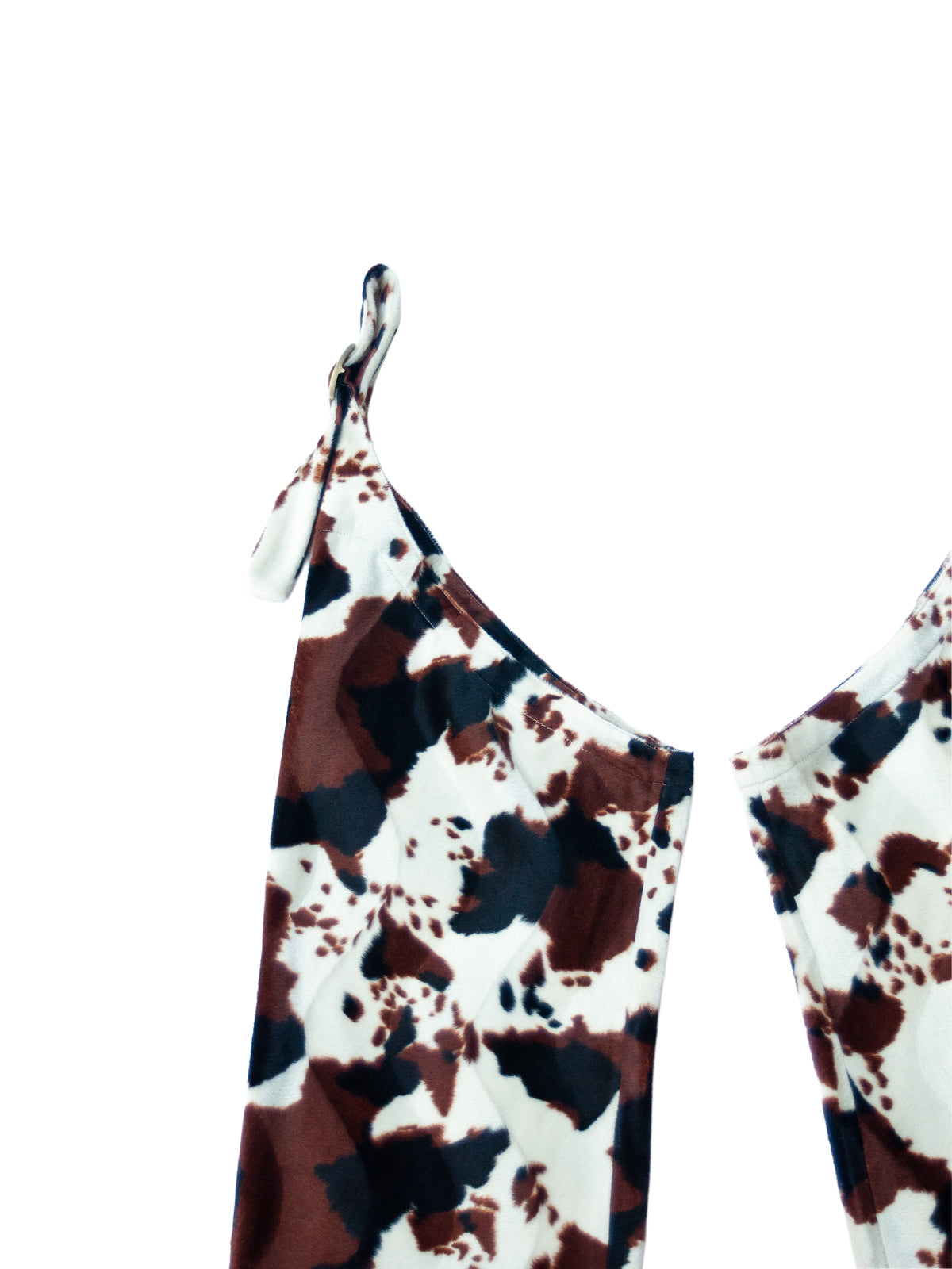 DALLAS CHAPS IN COW PATTERN FAKE FUR