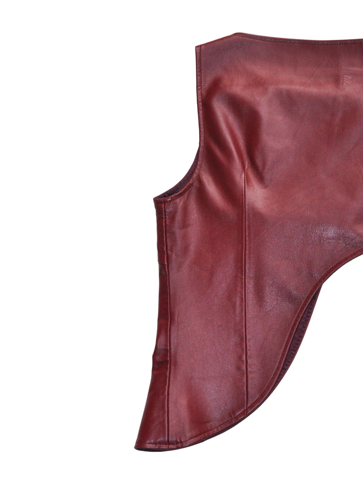MOJO JOJO TOP IN BORDEAUX LEATHER