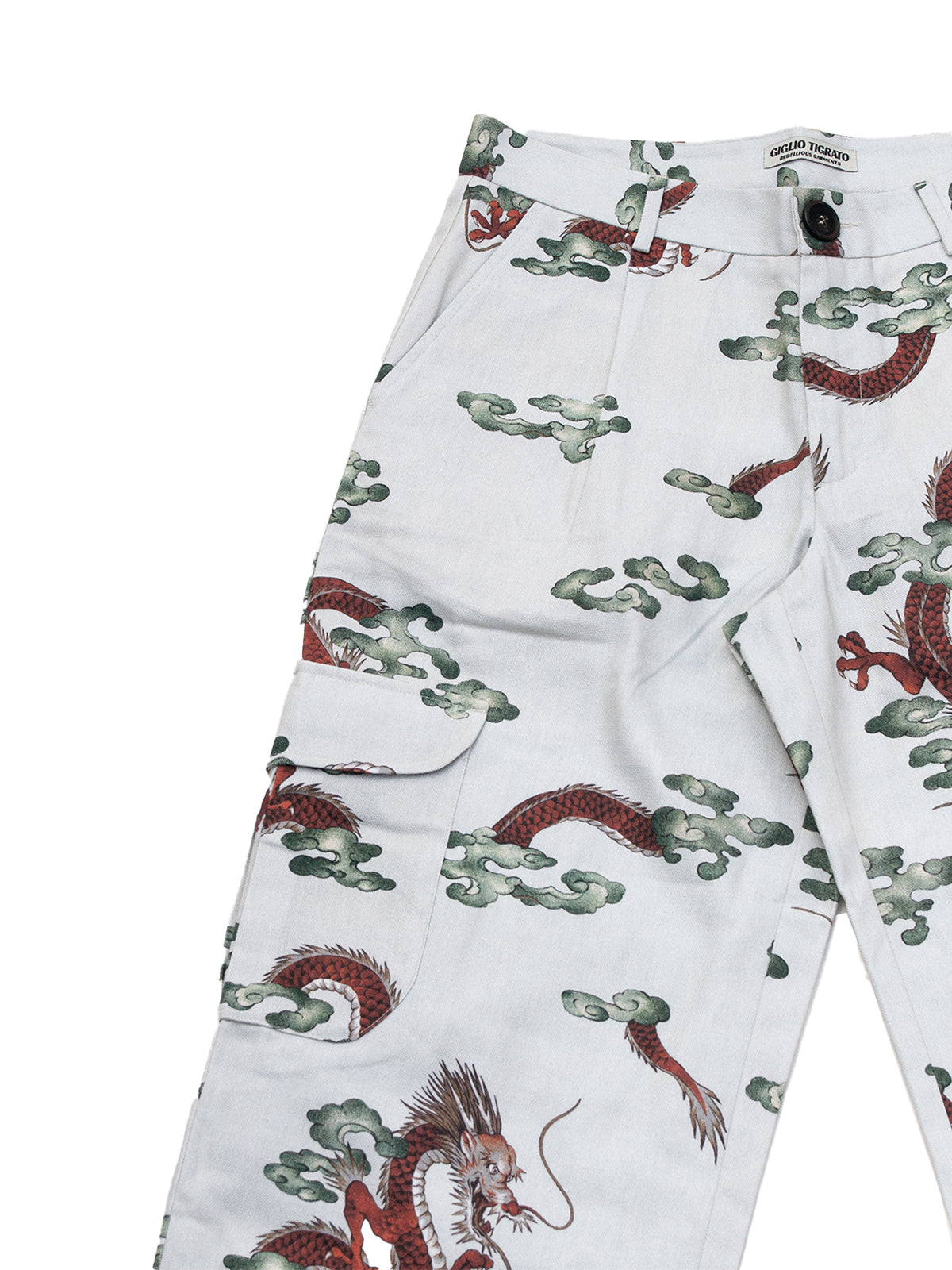 MICHIGAN TROUSERS IN DRAGON PRINTED COTTON
