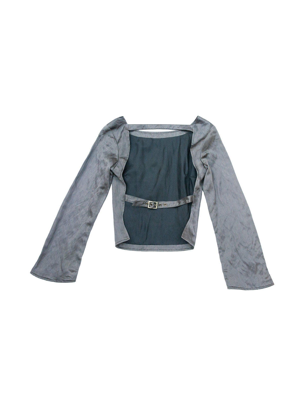 YOSHIDA TOP IN SILVER WOOL