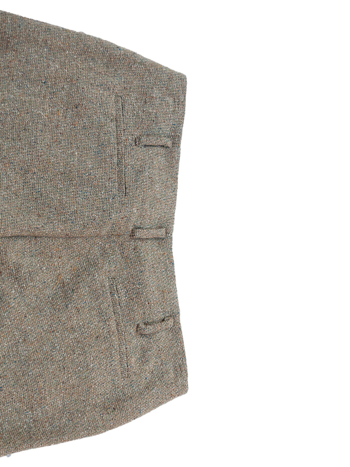 ZERMATT TROUSERS IN GREEN SHINY WOOL
