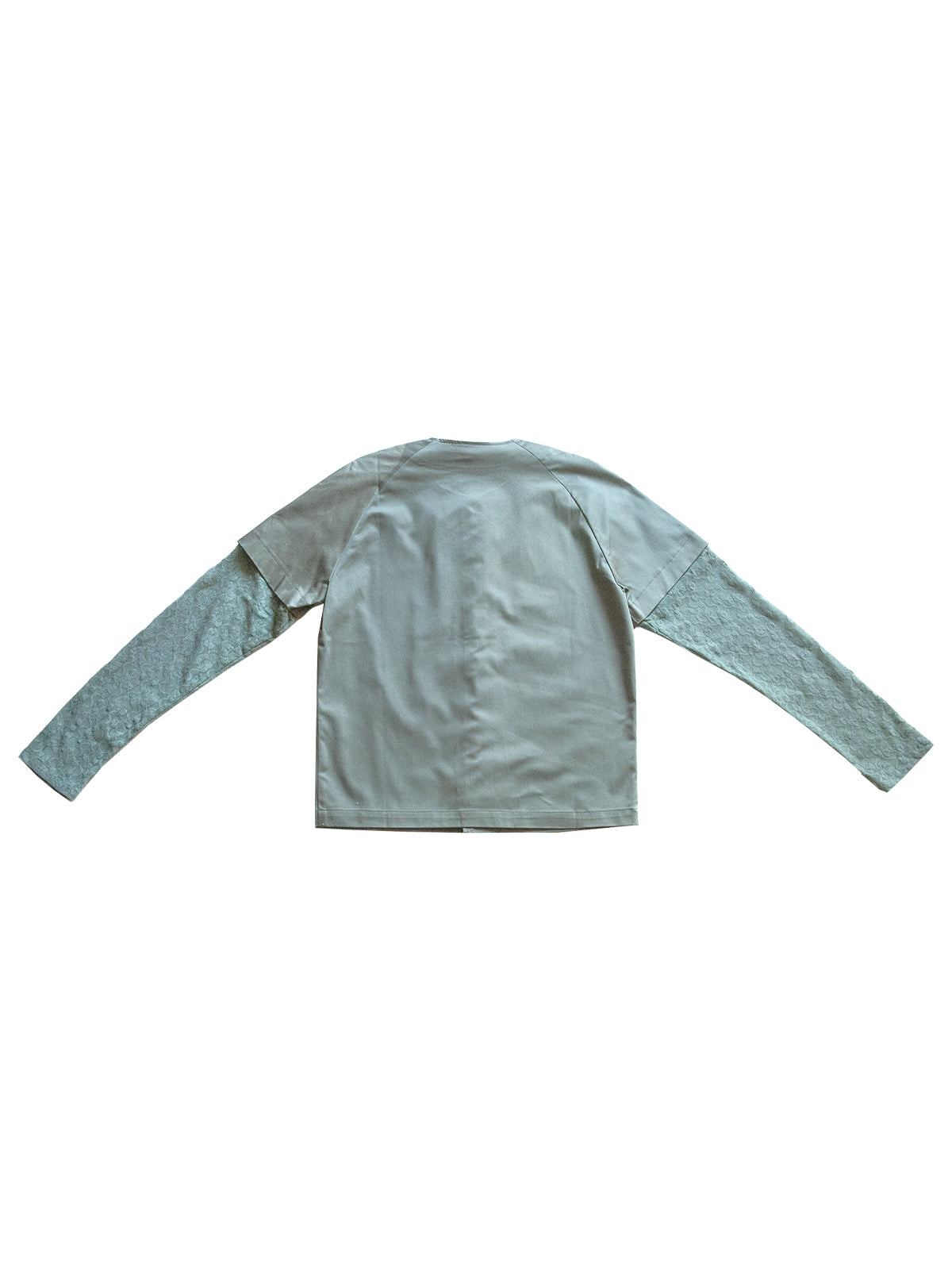 ATLANTA SHIRT IN GREEN COTTON AND LACE