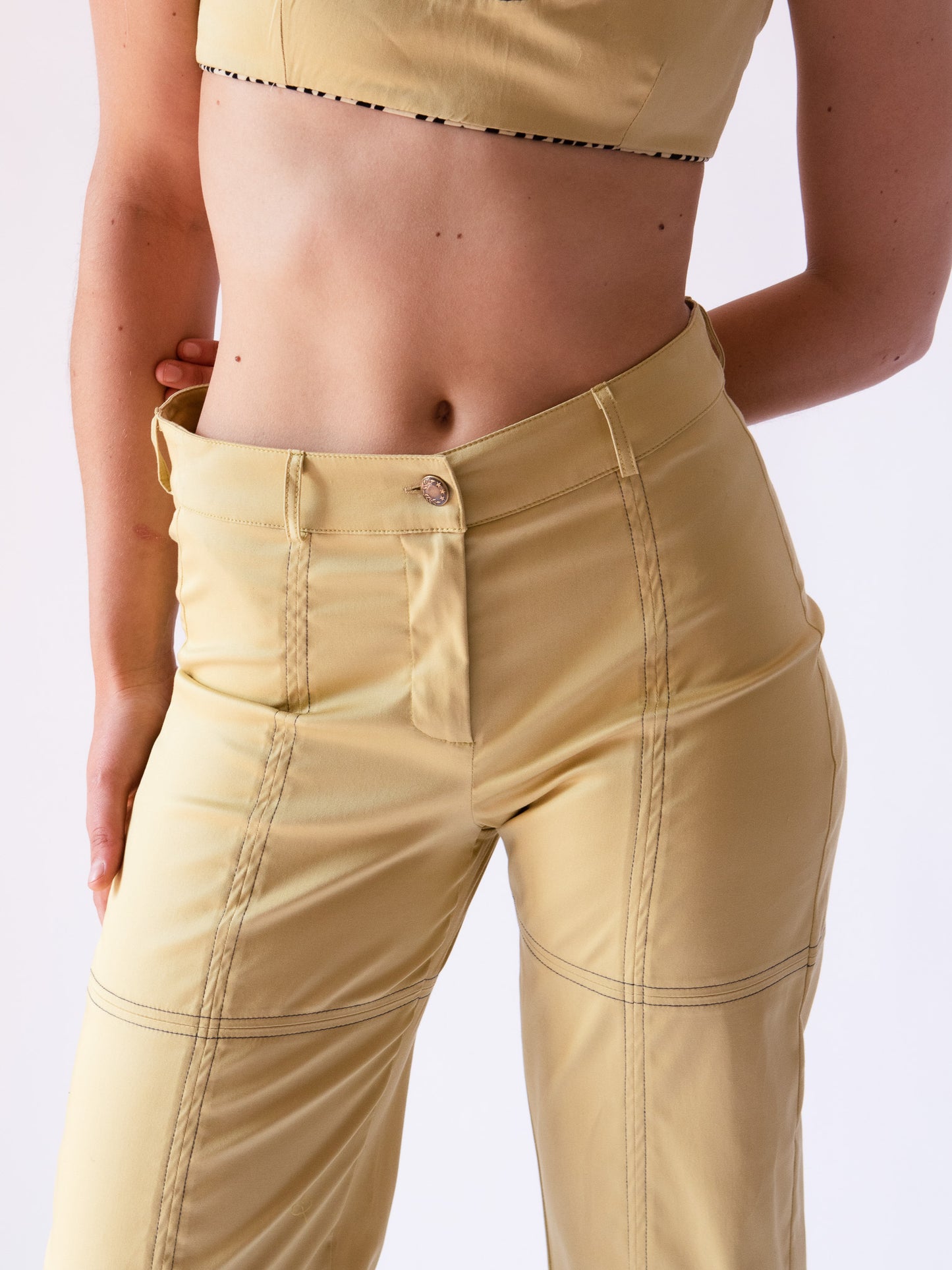 Bambù Trousers in Yellow Cotton