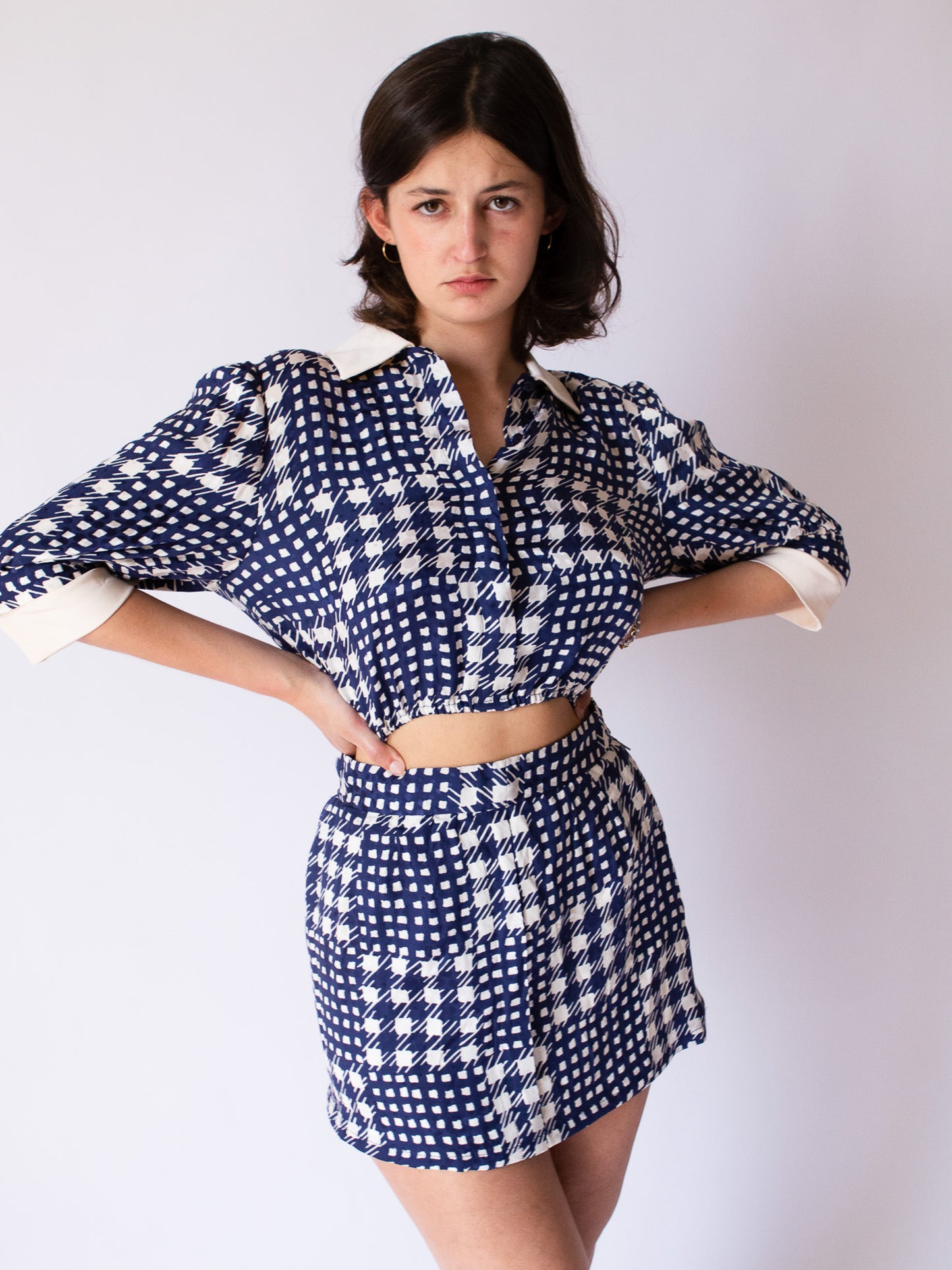Giglio x Archetipo - 70's Cropped and Printed Shirt