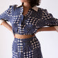 Giglio x Archetipo - 70's Mini Skirt Blue Print