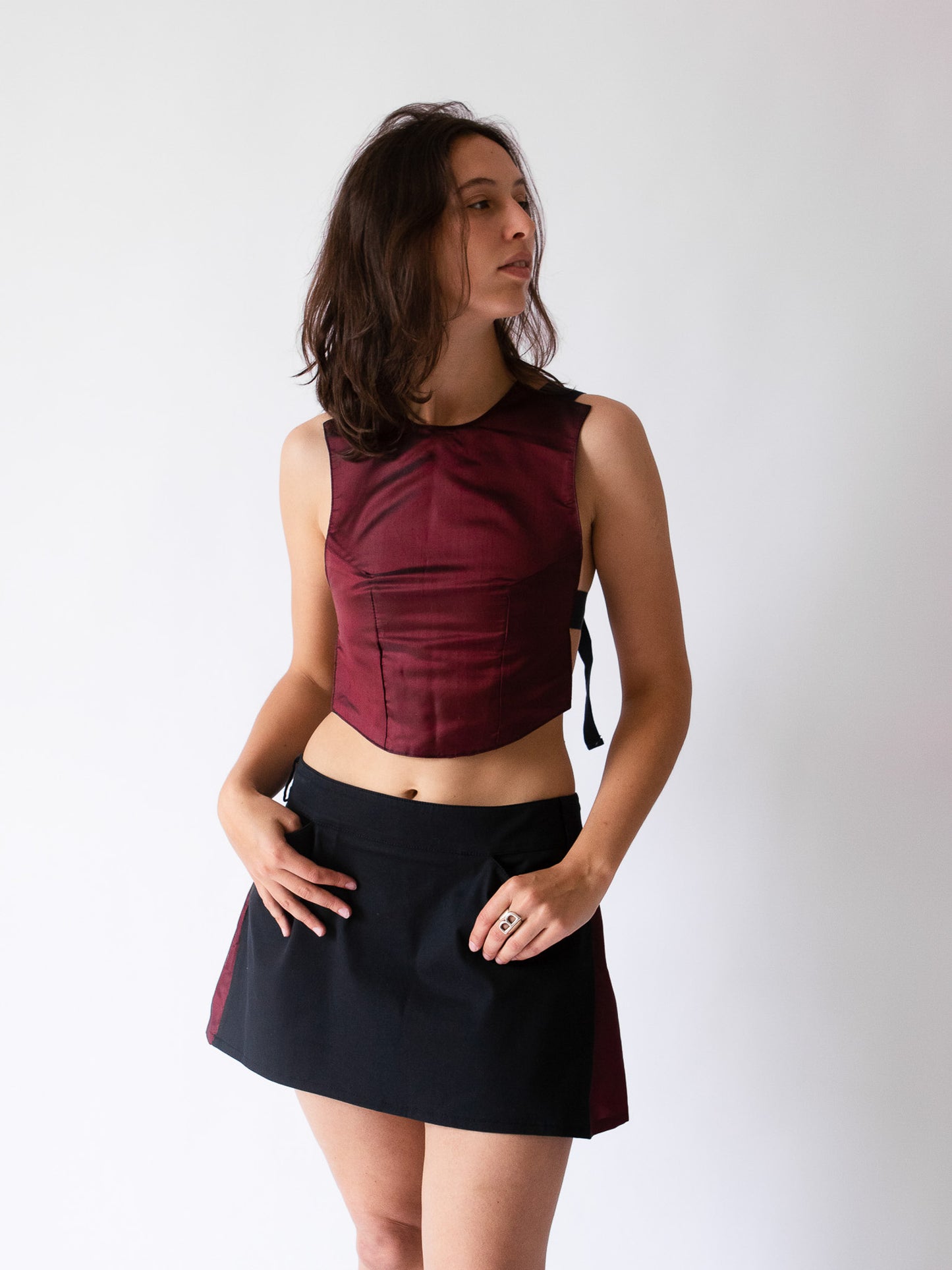 Giglio x Archetipo - Prada Mini Skirt with Silk Triangles