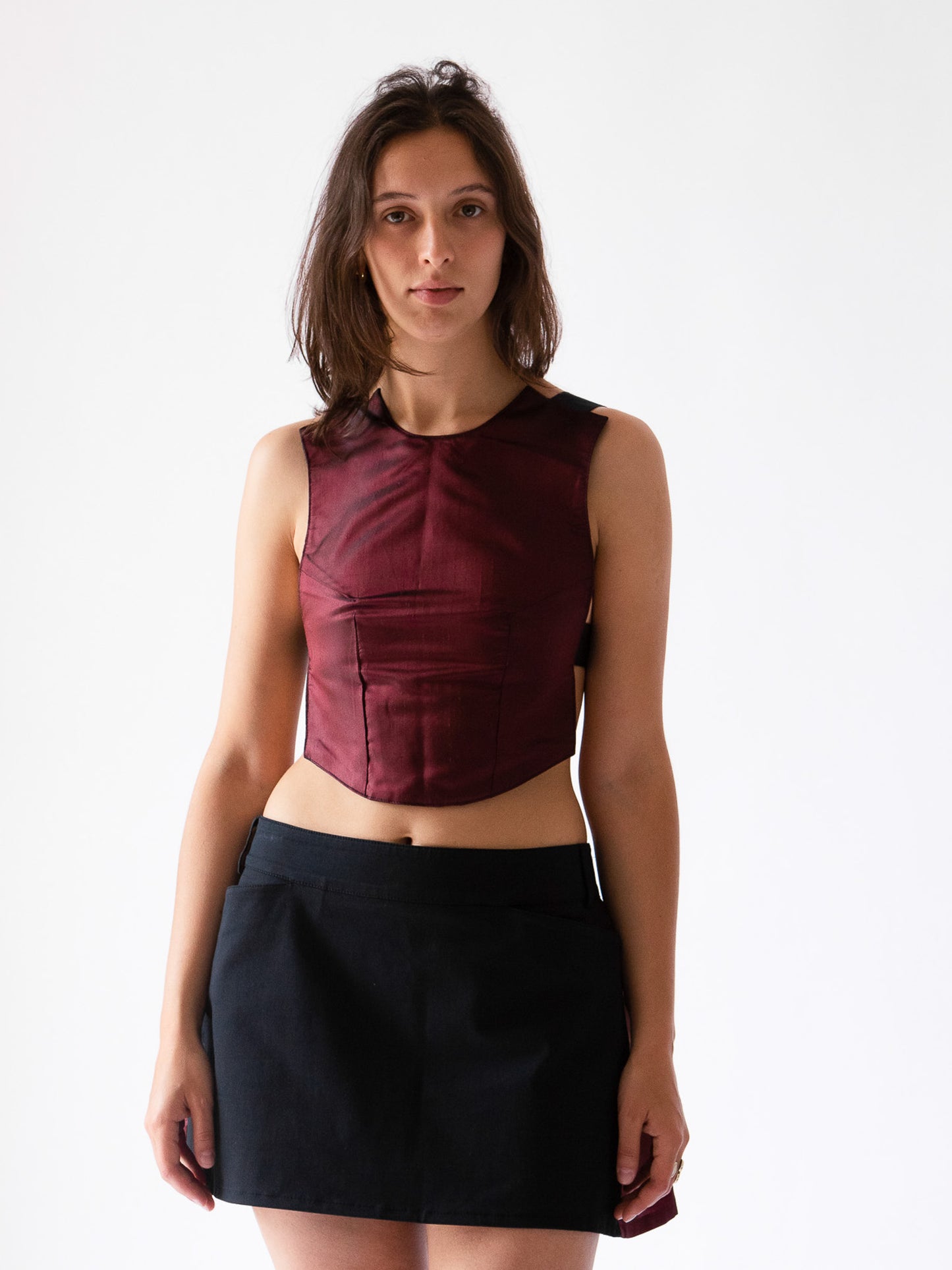 Giglio x Archetipo - Prada Mini Skirt with Silk Triangles