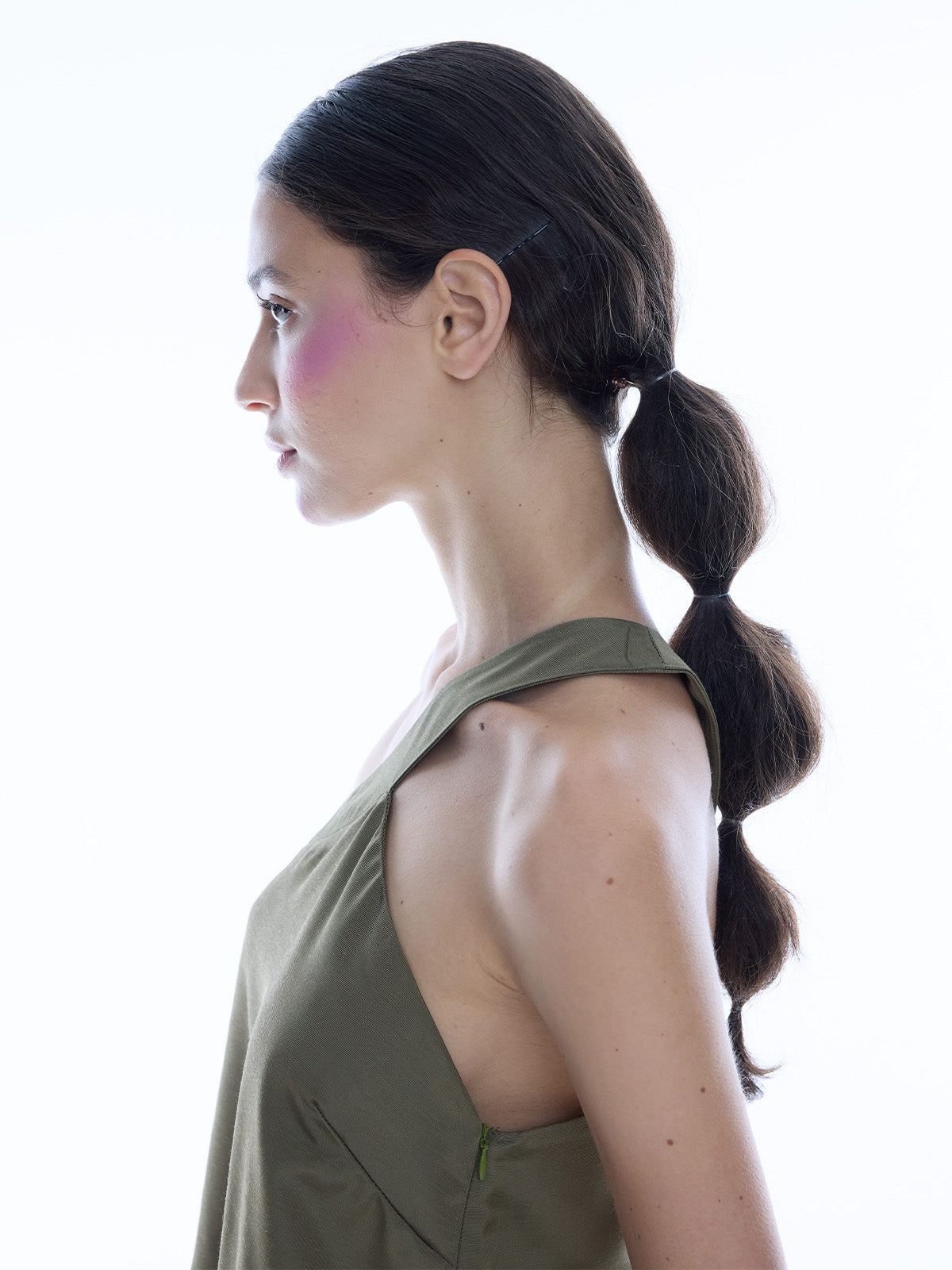VULCANO DRESS IN GREEN OTTOMAN