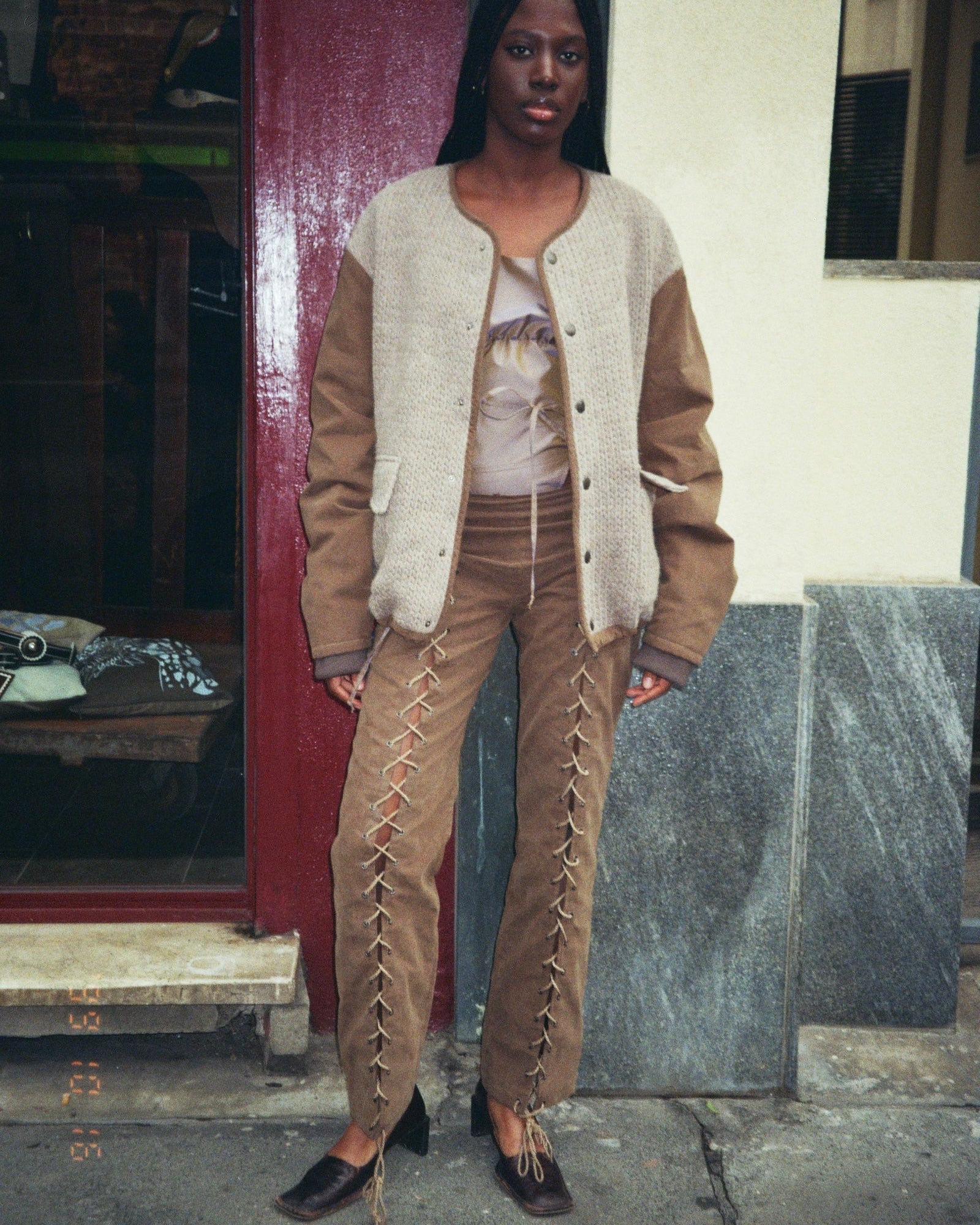 AUSTIN TROUSERS IN WAXED MARLBORO COTTON