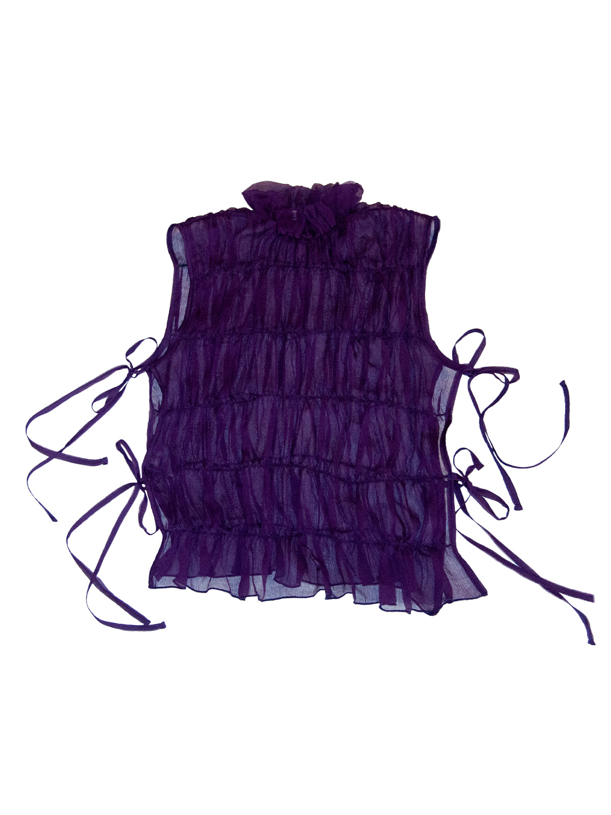 TASMANIA TOP IN PURPLE CRINKLE CHIFFON
