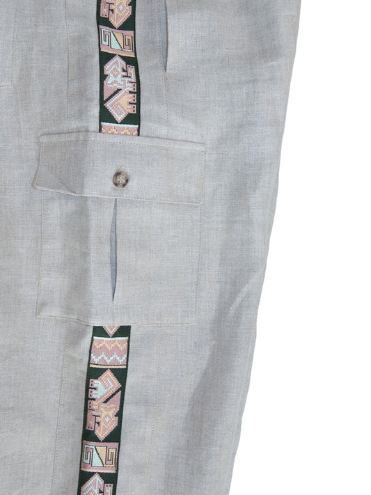 MENSWEAR VOL.1 - GALAPAGOS CARGO PANTS ECRU , TRIBAL BAND