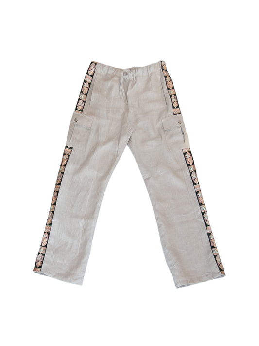 MENSWEAR VOL.1 - GALAPAGOS CARGO PANTS ECRU , TRIBAL BAND