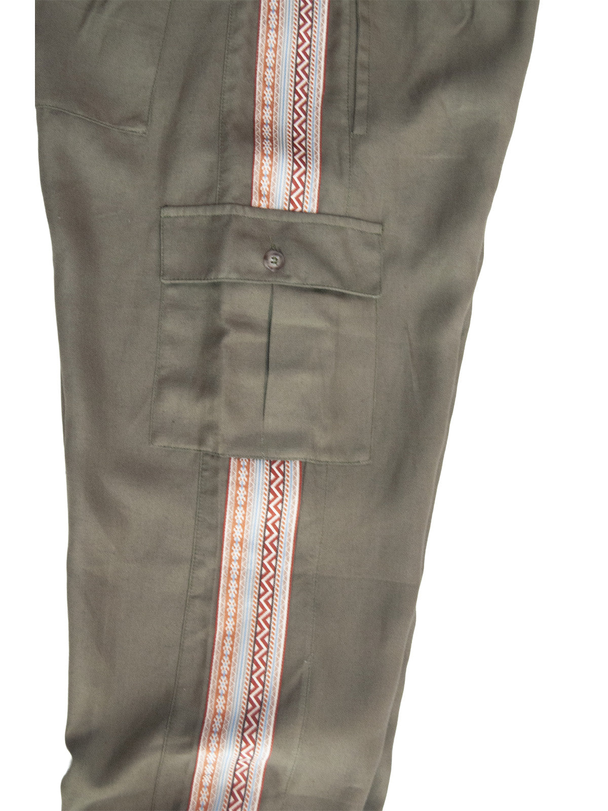 MENSWEAR VOL.1 - GALAPAGOS CARGO PANTS GREEN TRIBAL BAND