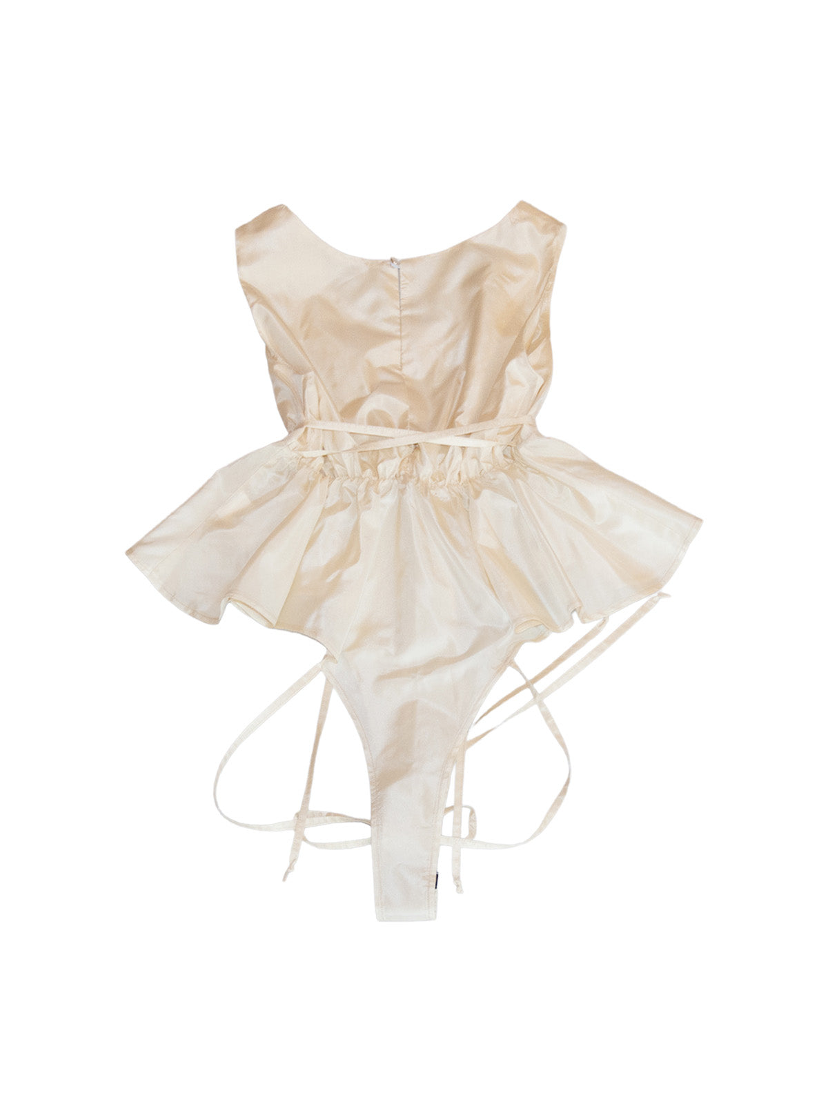 CARLOTA TOP IN CREAM SILK TAFFETÀ