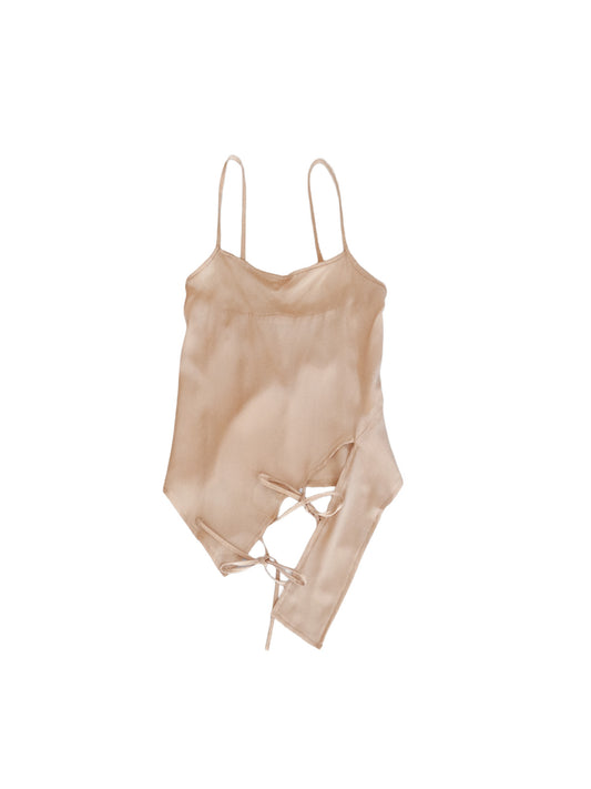 PANAREA TOP IN POWDER PINK SILK