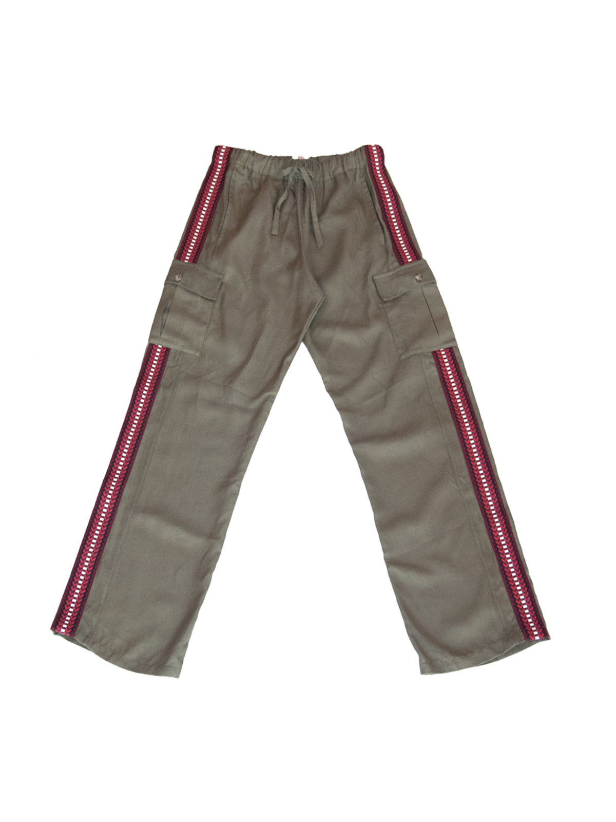 MENSWEAR VOL.1 - GALAPAGOS CARGO PANTS GREEN BORDEAUX BAND