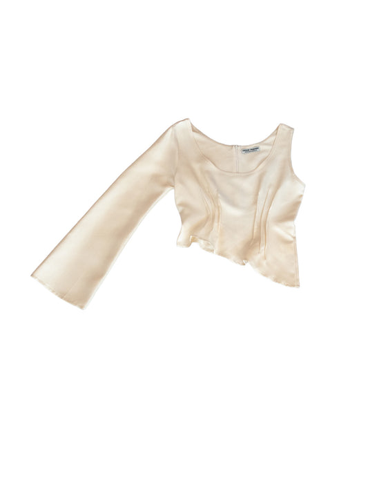 SICILIA TOP IN CREAM SILK