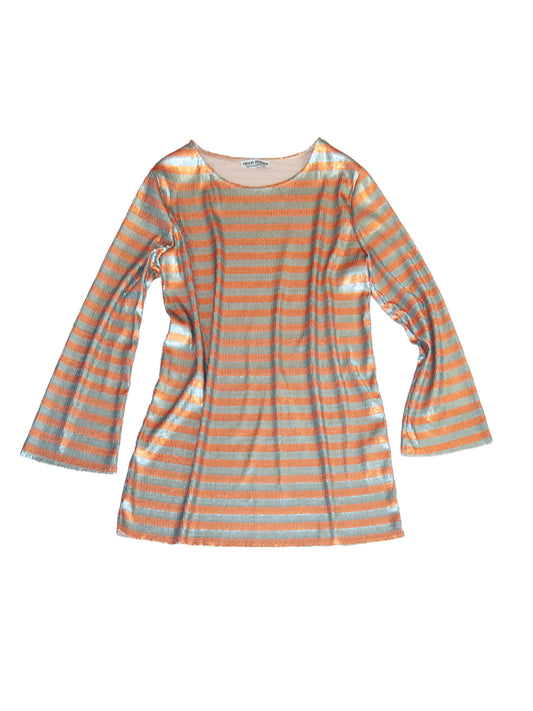 SIARGAO DRESS IN STRIPED PAILLETTES