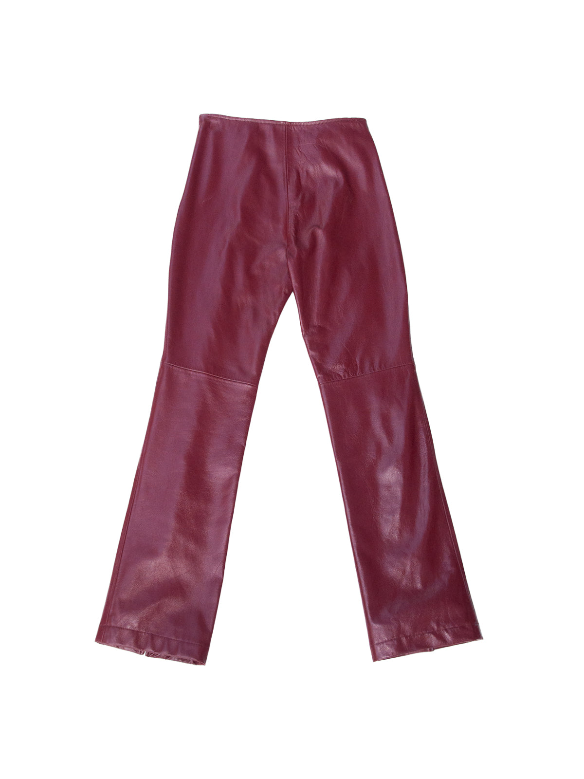 AUSTIN TROUSERS IN CHERRY LEATHER