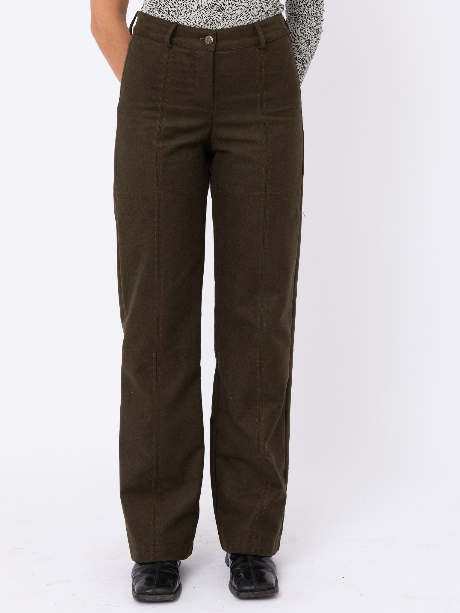 Bambù Trousers in Green Cotton